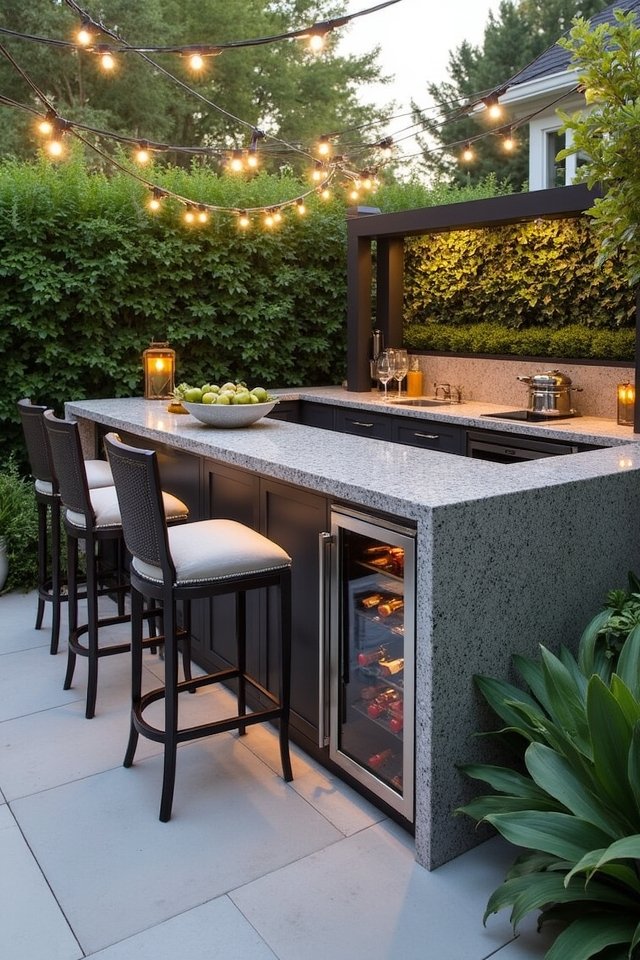 stylish outdoor beverage station