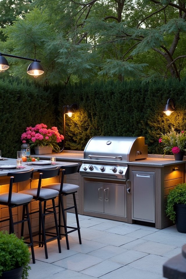 stylish outdoor grilling paradise