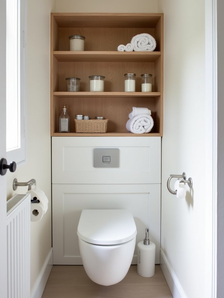 stylish over the toilet storage