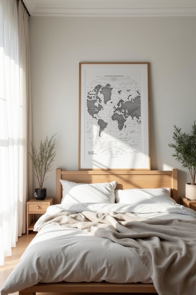 stylish personal map decor