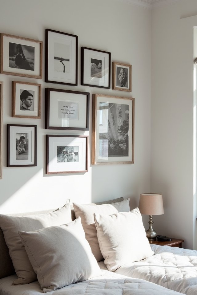 stylish photo wall arrangement