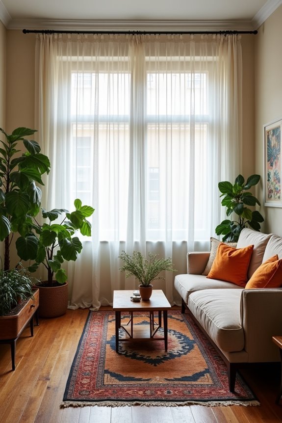 stylish privacy with curtains