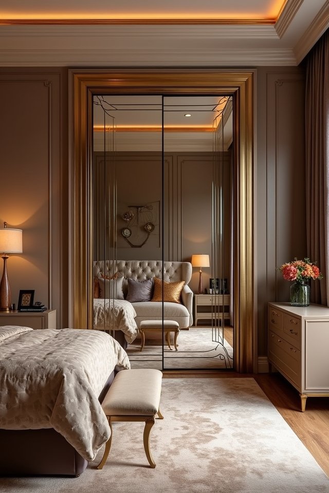 stylish reflective door decor