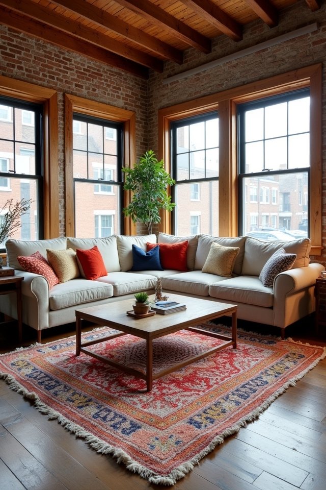 stylish rugs define spaces