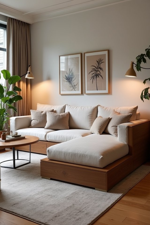 stylish sectional with storage