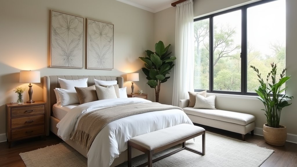 stylish serene bedroom retreat
