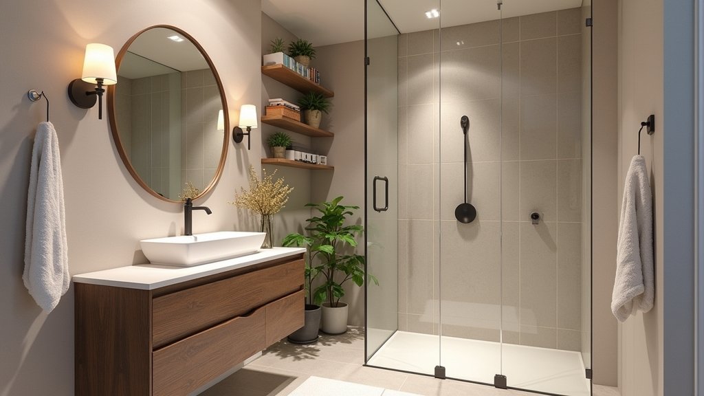 stylish small bathroom storage