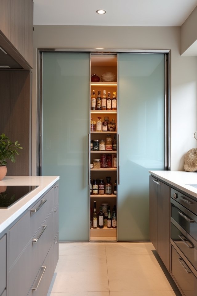 stylish space saving pantry doors
