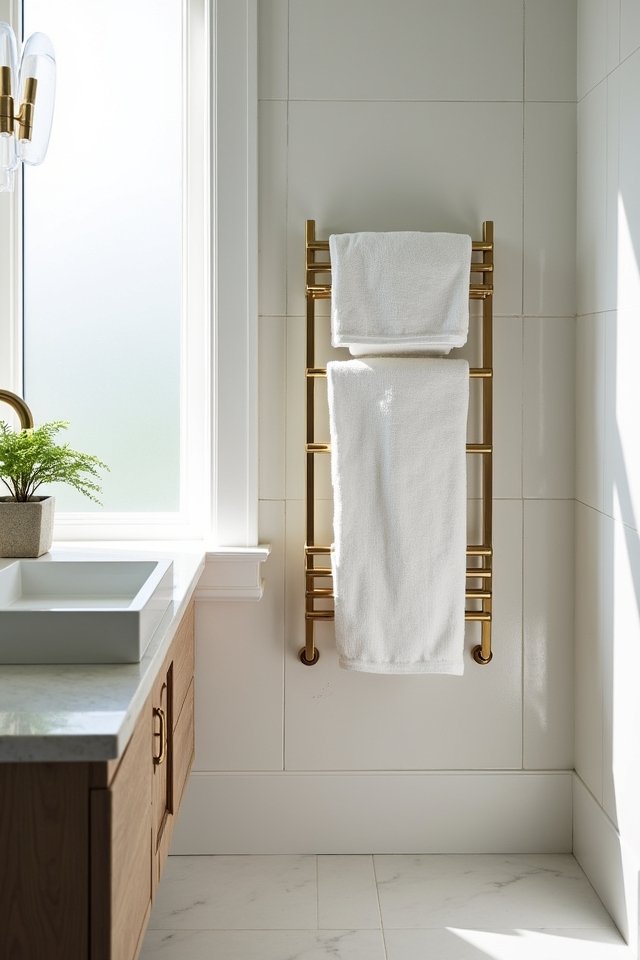 stylish space saving towel racks