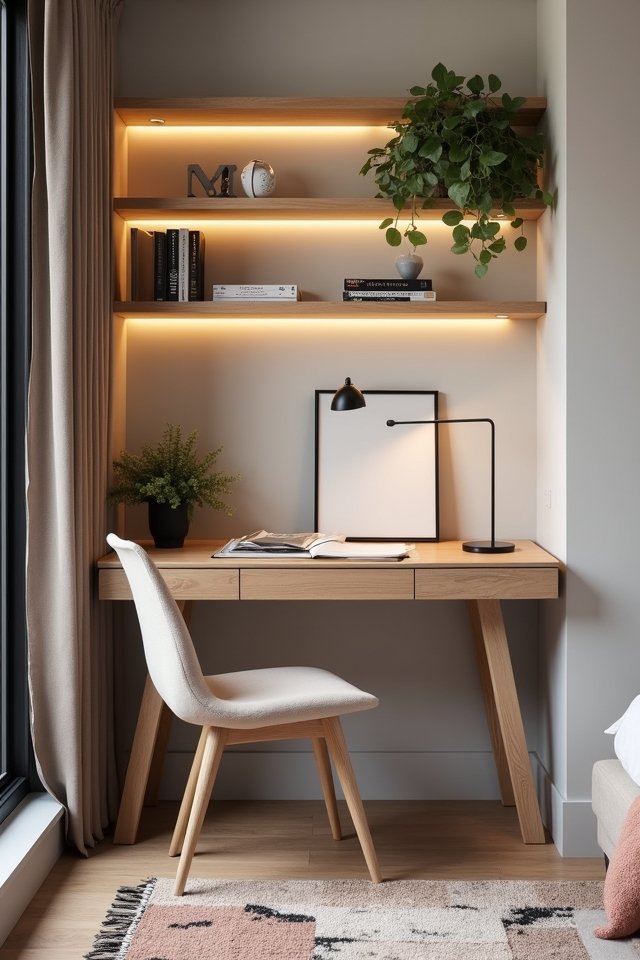 stylish space saving wall desk
