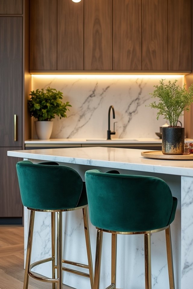 stylish stools enhance kitchens