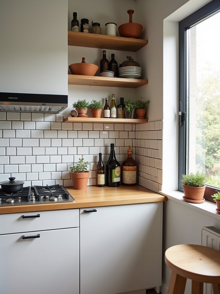 stylish storage kitchen backsplash