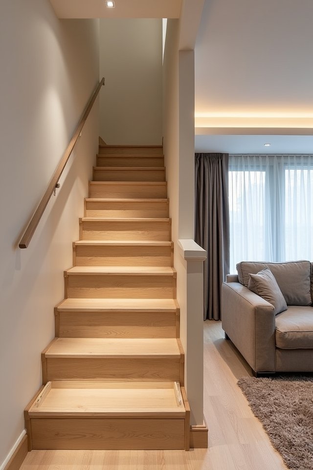 stylish storage staircase solution