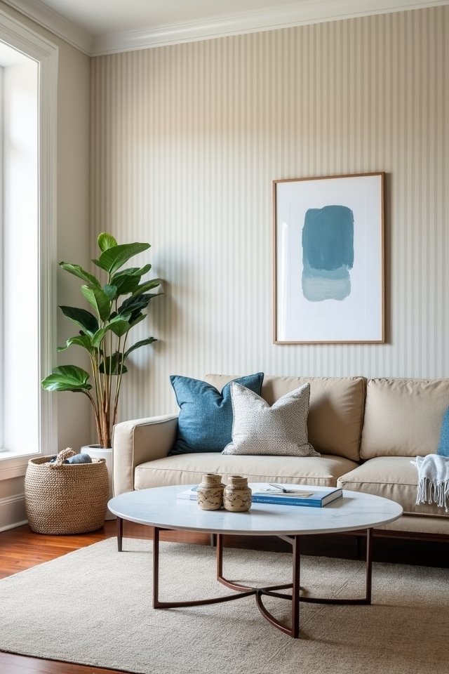 stylish striped living room