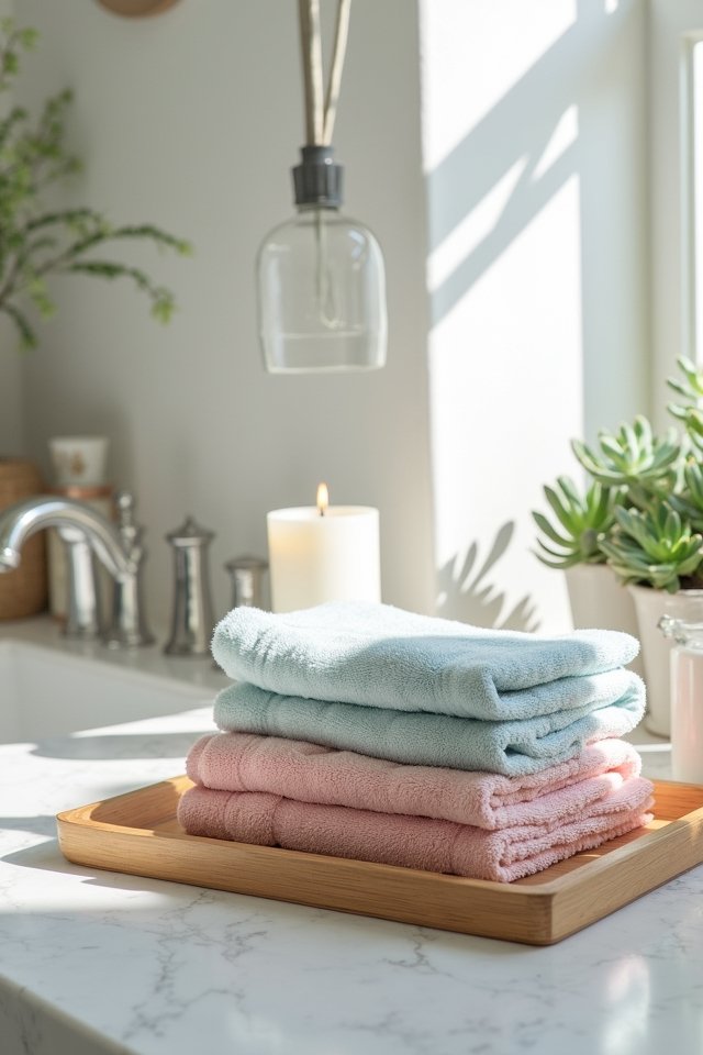 stylish towel display transformation