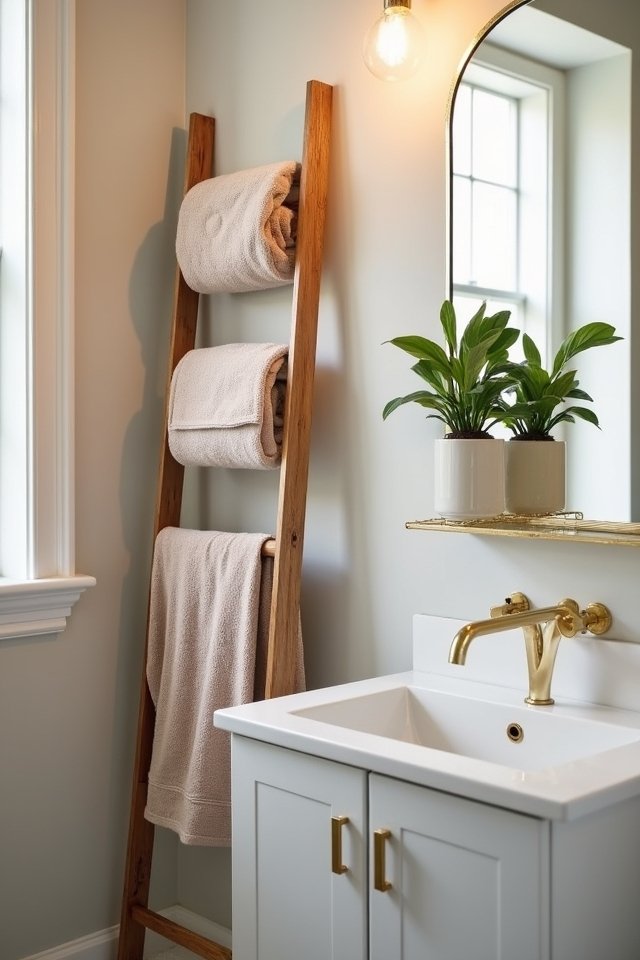 stylish towel ladder storage