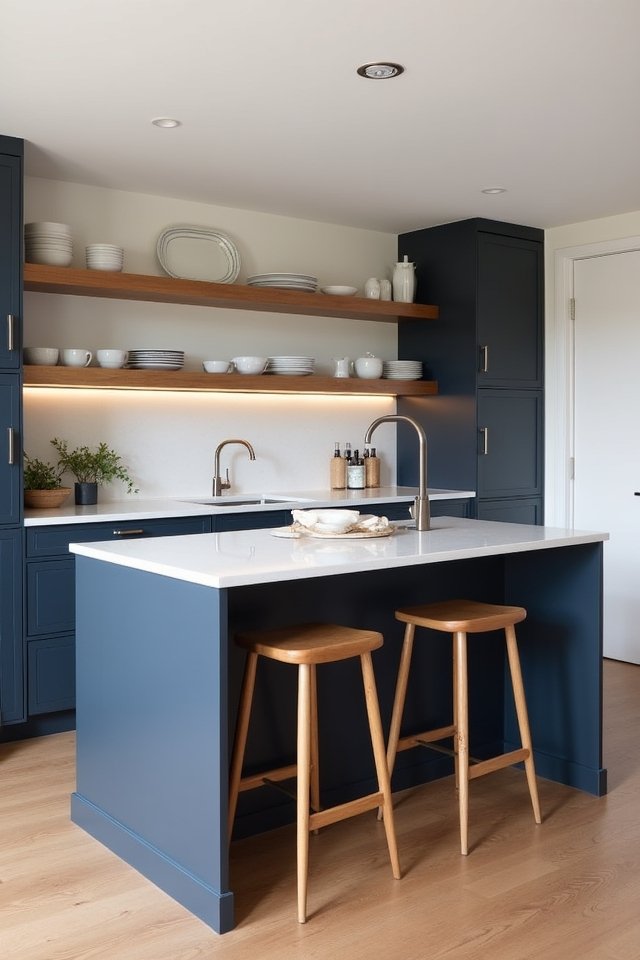 stylish two tone kitchen island