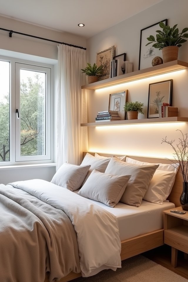 stylish wall mounted shelf organization