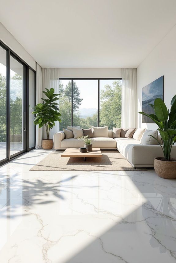 stylish white marble sanctuary