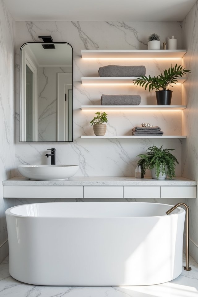 stylish white shelving solutions