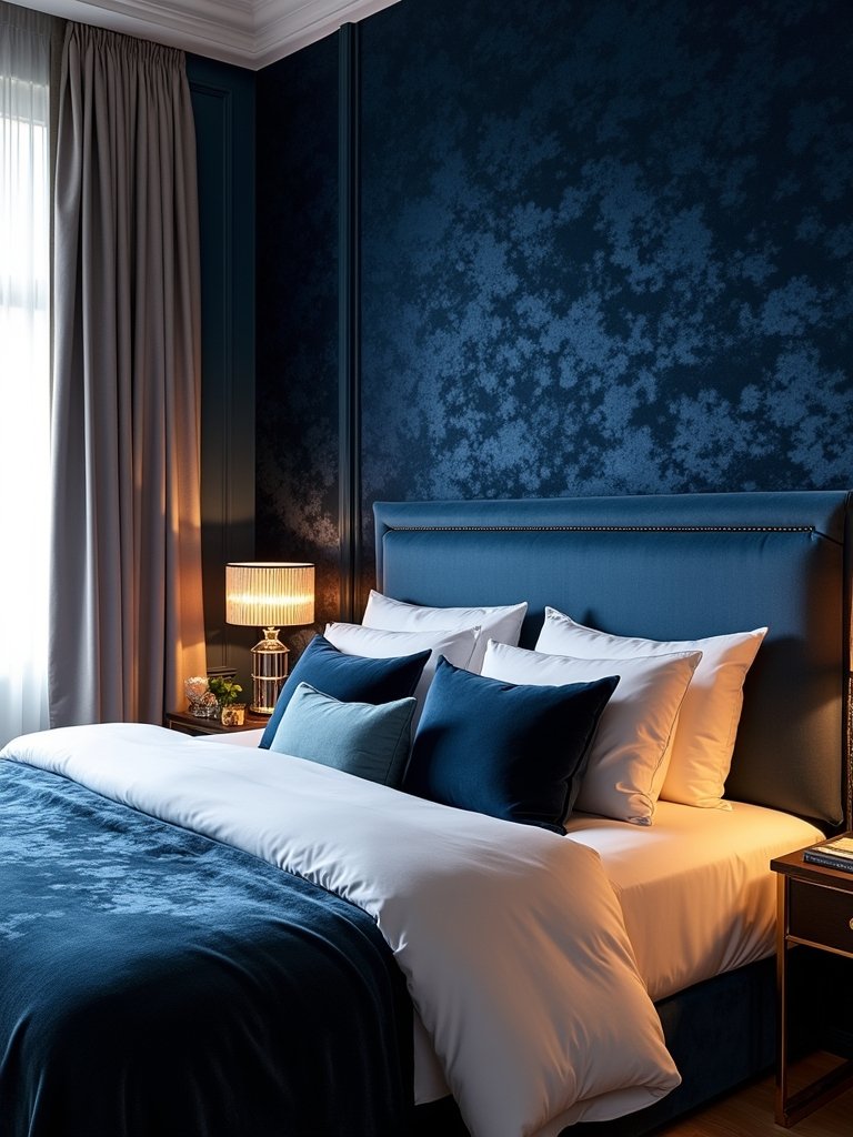 sumptuous velvet bedroom retreat