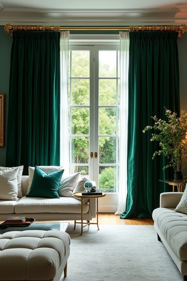 sumptuous velvet drapes elegance