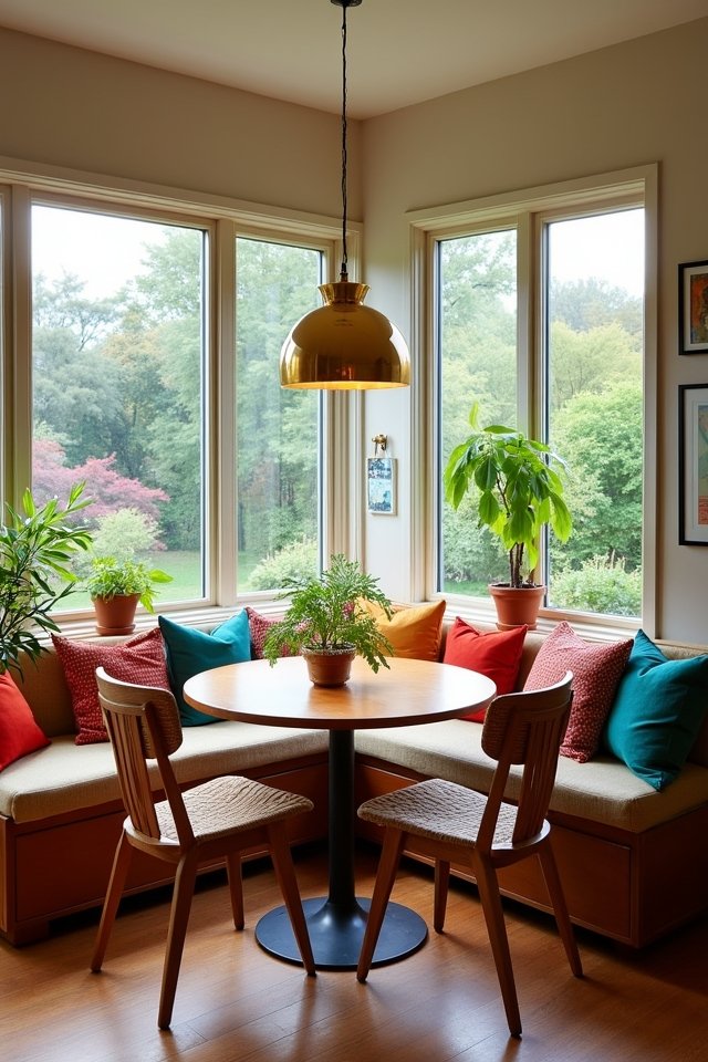 sunlit cozy breakfast nook