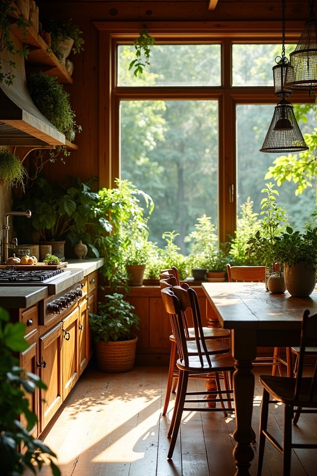 sunlit kitchen with warmth