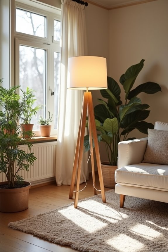 sustainable bamboo floor lamp