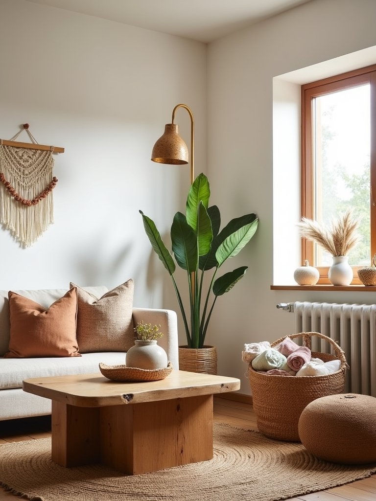 sustainable cozy living decor