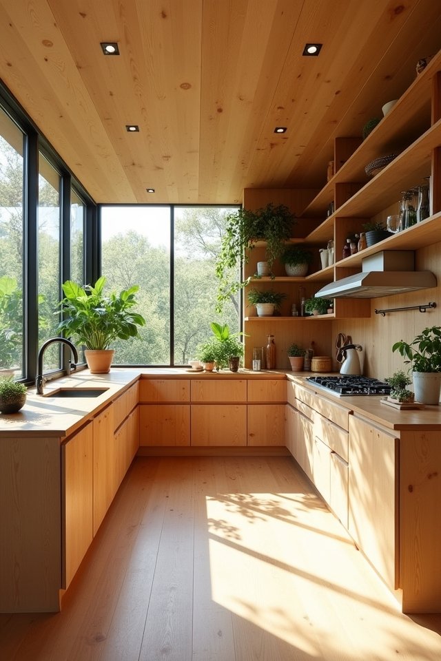 sustainable plywood kitchen design