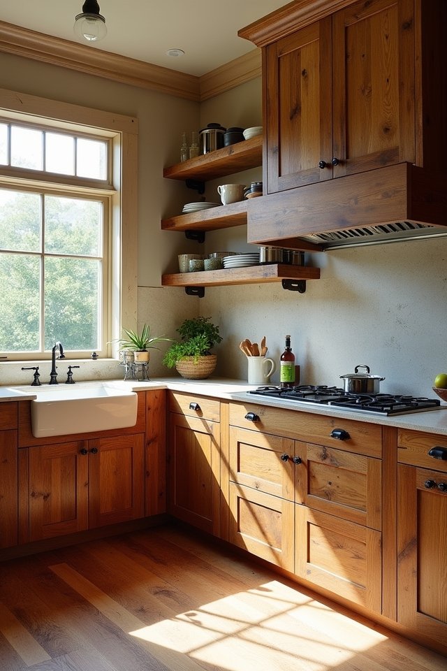 sustainable reclaimed wood cabinets