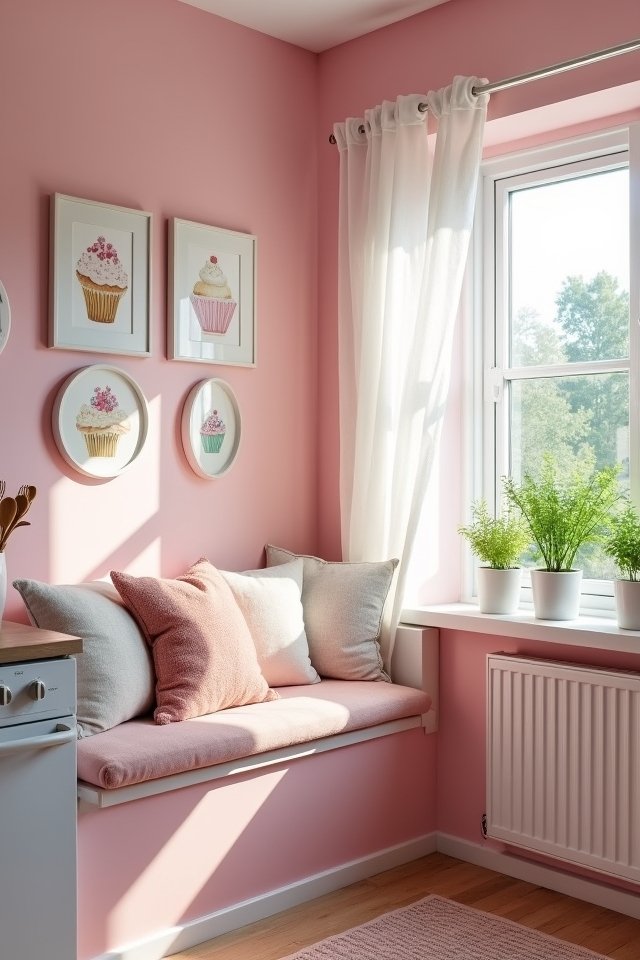 sweet pink kitchen decor