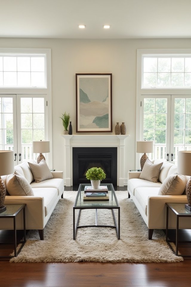 symmetrical living room design