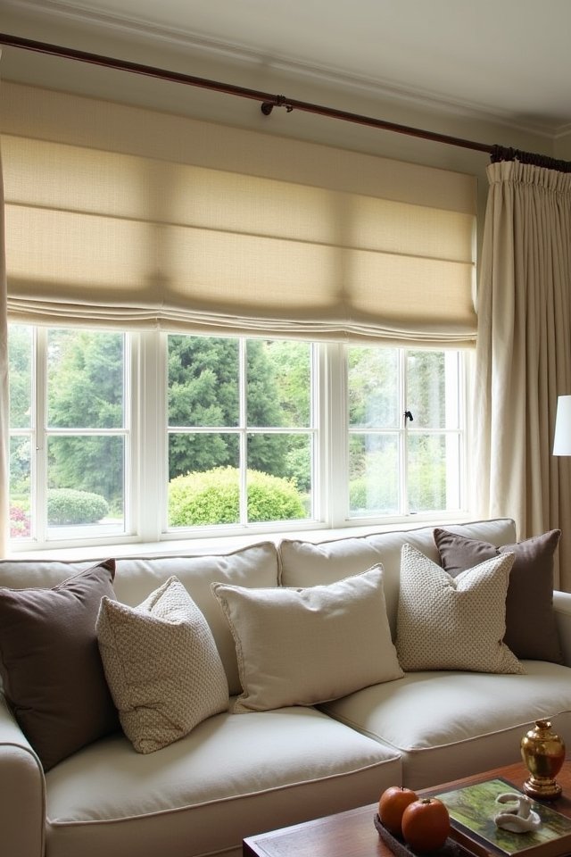 tailored roman shades style