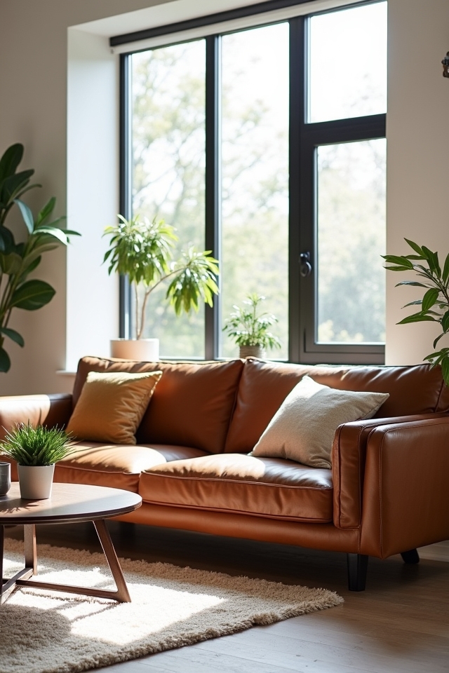 tan leather sofa care