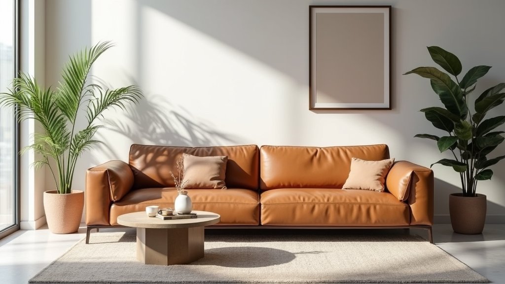 tan leather sofa sets