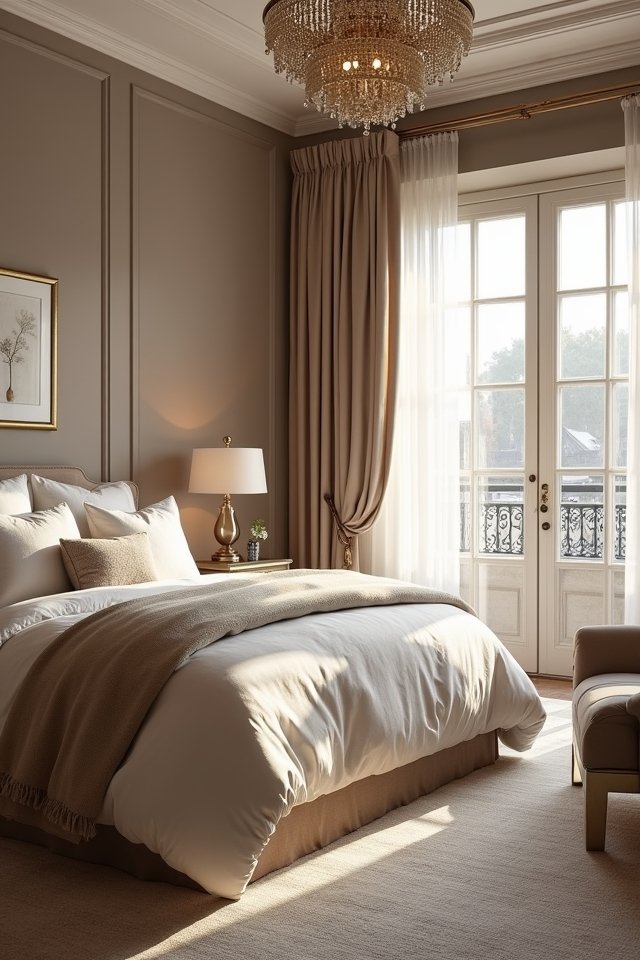 taupe and gold elegance