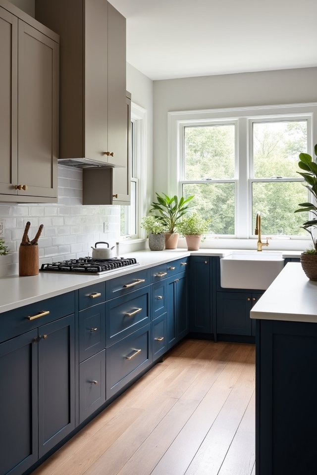 taupe and navy elegance