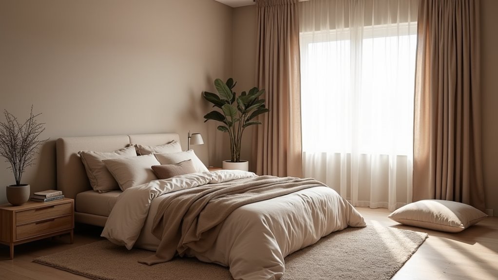 taupe bedroom calming ideas