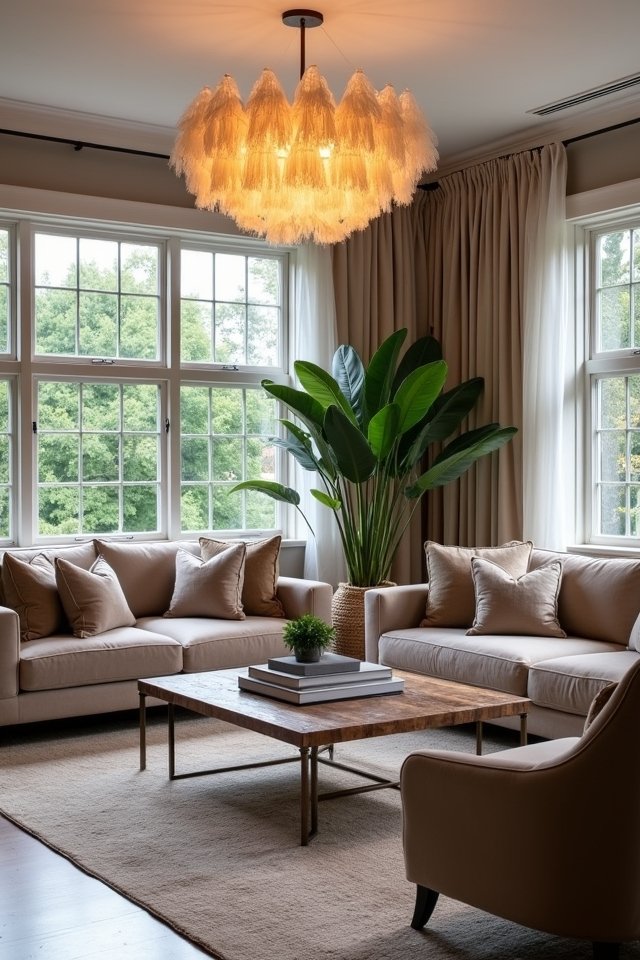 taupe lighting enhances ambiance
