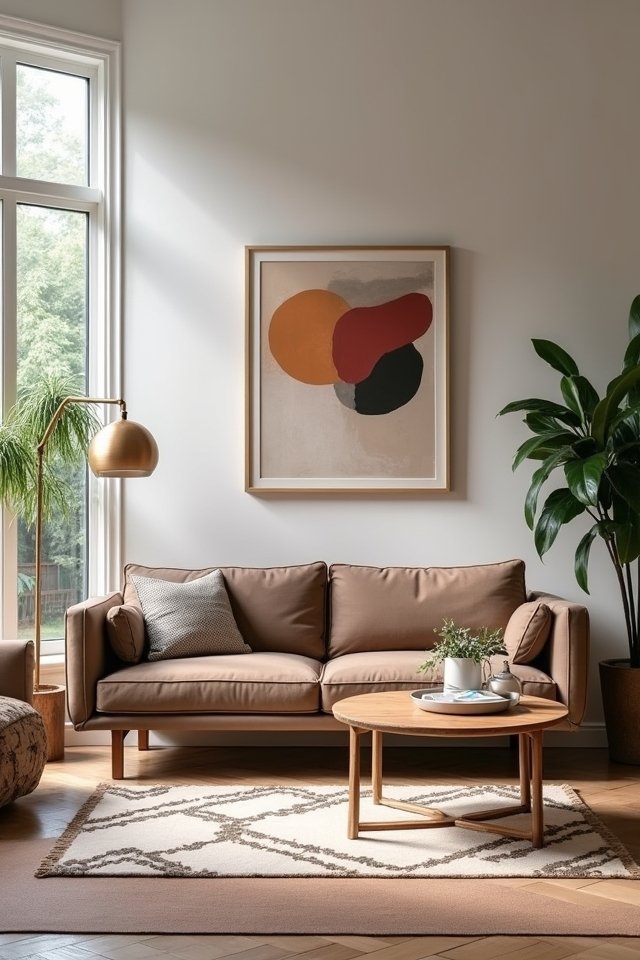 taupe mid century modern elegance