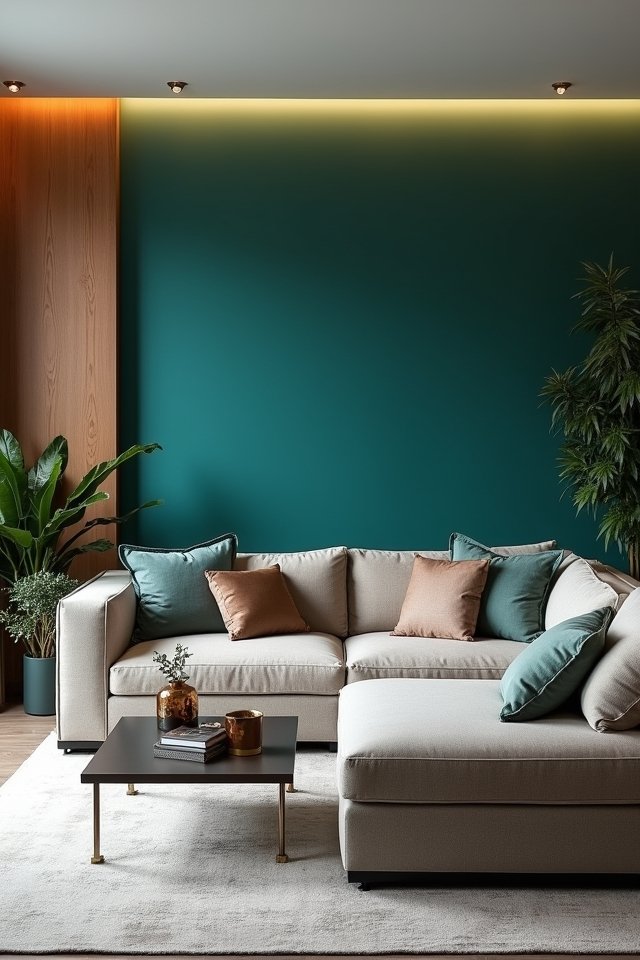 teal accents for elegance