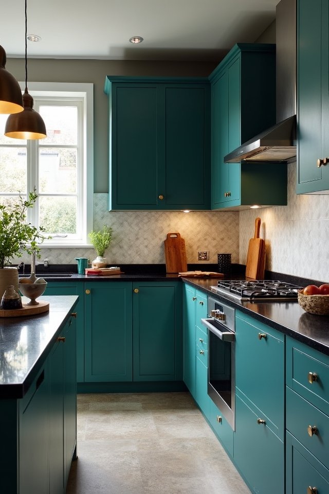 teal and black elegance