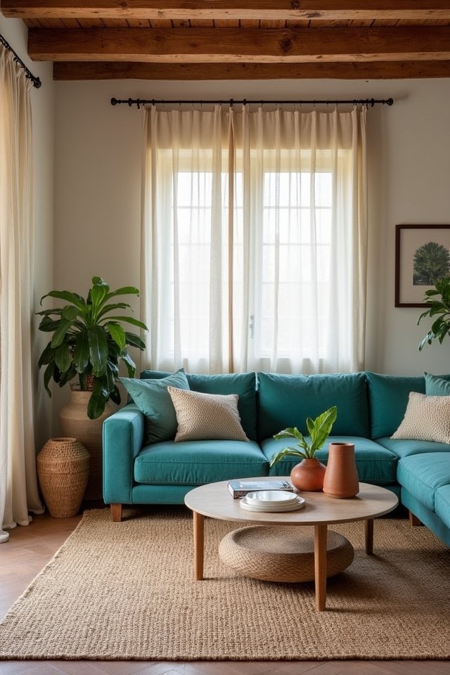 teal and earthy retreat