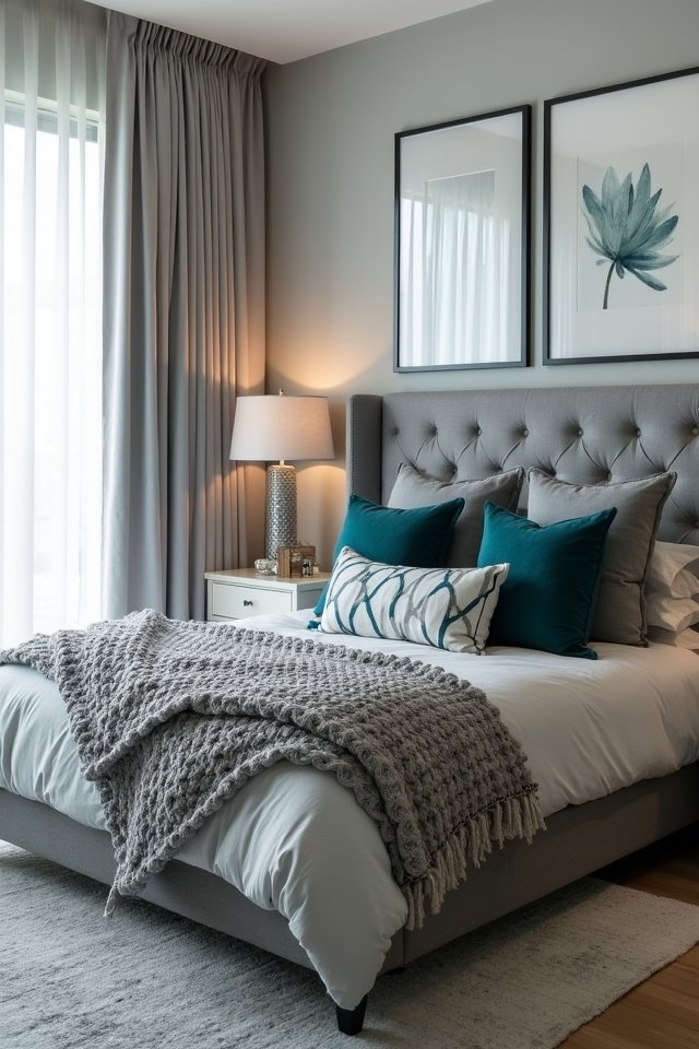 teal and grey elegance