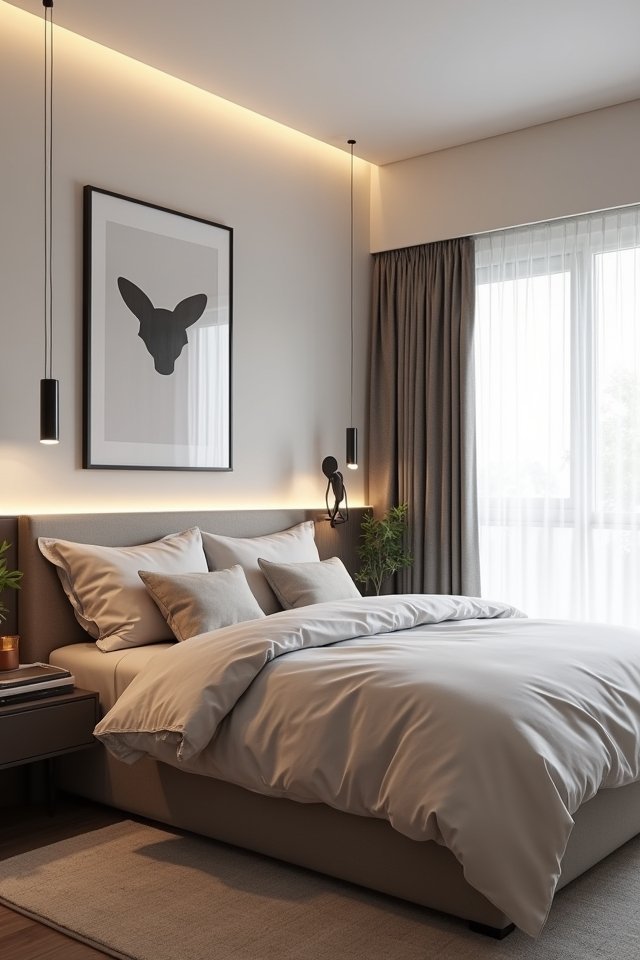 tech enhanced bedroom retreat