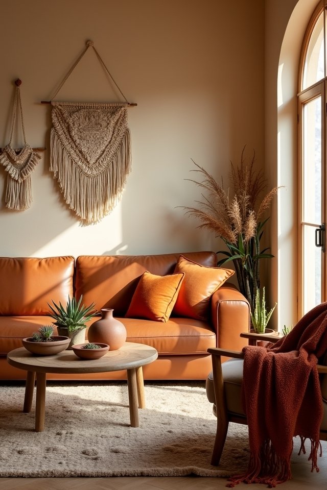 terracotta accents create warmth