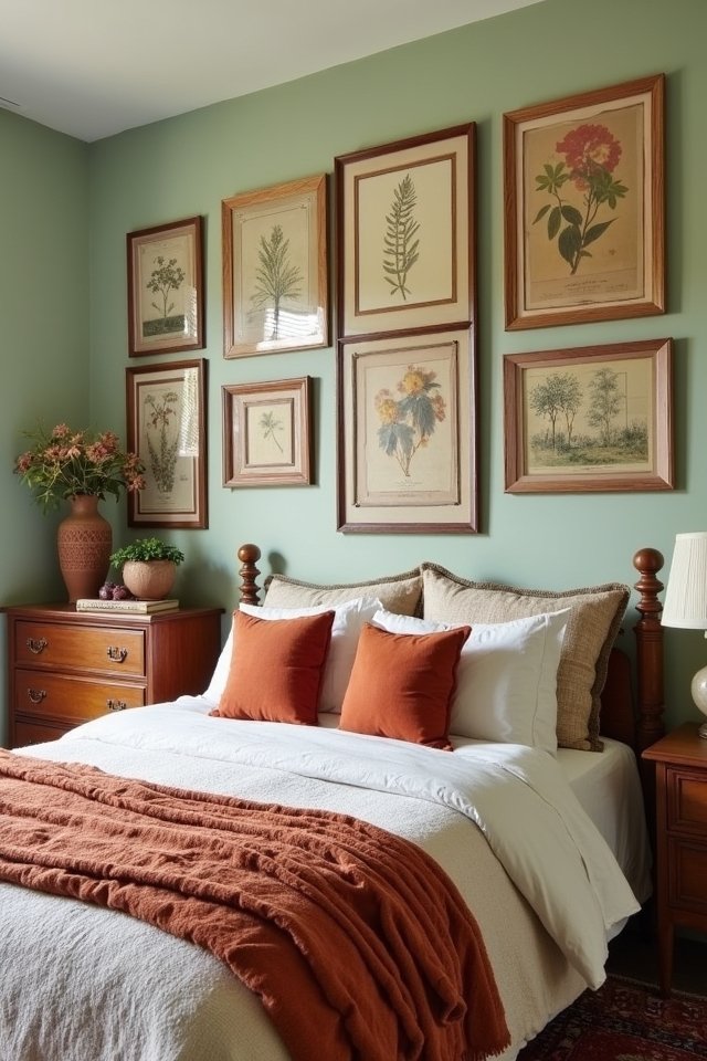 terracotta frame gallery wall