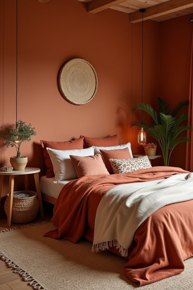 terracotta inspired cozy bedroom retreat